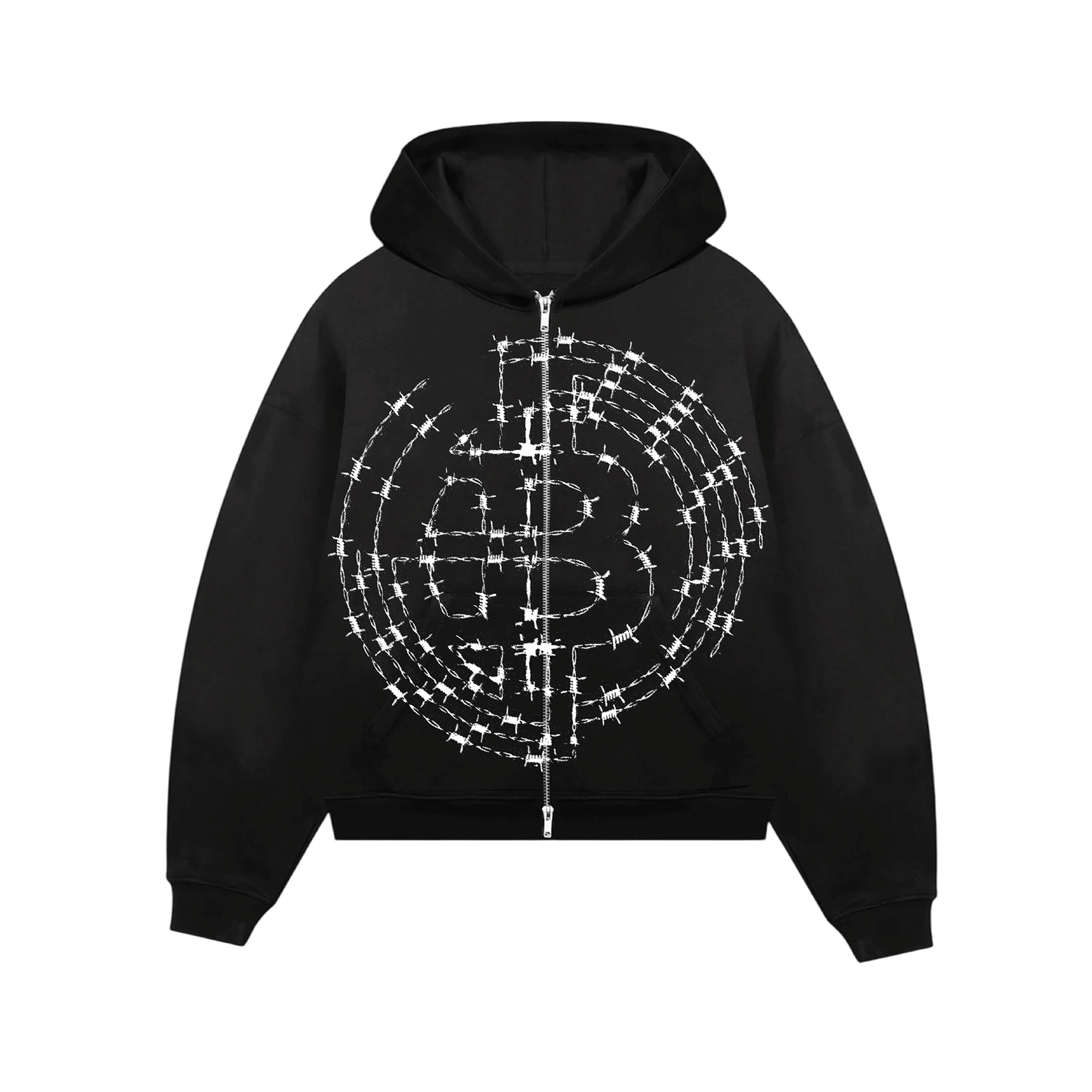 Wire Transfer Zip Up Hoodie